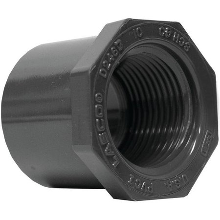 GENOVA LASCO 838131BC Reducing Bushing, 1 x 34 in, Spigot x FIP, PVC, SCH 80 Schedule 838131-BC